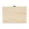 Makerflo Medium Pine Wood Memory Box with Black Felt Inside and Hinged with Clasp of Front, Keepsake Wooden Box Ideal for Craft and Personalization (Laser Engraving, Epoxy, UV DTF, and Vinyl)